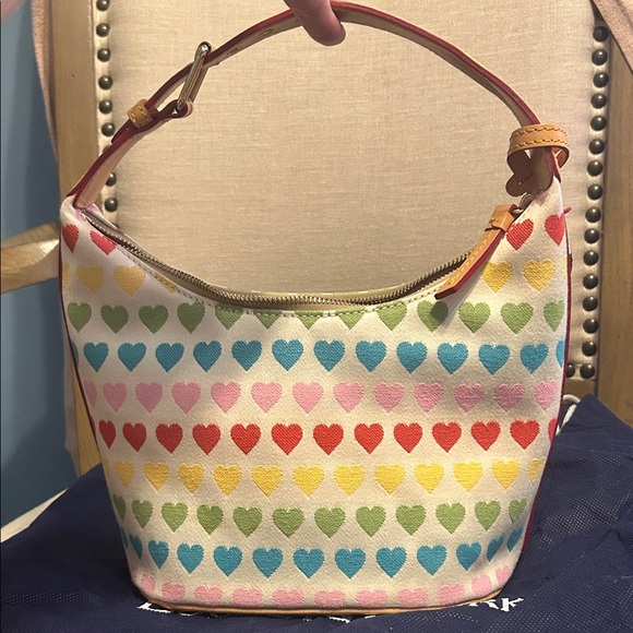 Dooney & Bourke Handbags - Vintage Y2K Dooney & Bourke Multicolor Heart Shoulder Bucket Bag